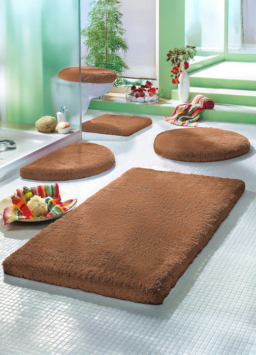 Badgarnituren - Mesana Badgarnitur mit rutschhemmender Rückseite Ansicht 9 Badgarnituren - Mesana Badgarnitur mit rutschhemmender Rückseite, in Größe 100 (Vorleger halbrund, 50/ 80 cm) bis 112 (Deckelbezug, 47/ 50 cm), in Farbe KIWI Ansicht 9