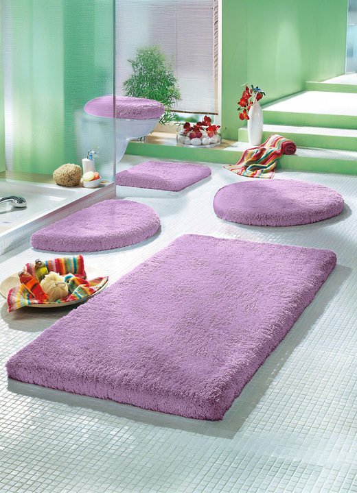 Badgarnituren - Mesana Badgarnitur mit rutschhemmender Rückseite, in Größe 100 (Vorleger halbrund, 50/ 80 cm) bis 112 (Deckelbezug, 47/ 50 cm), in Farbe BRAUN Ansicht 15