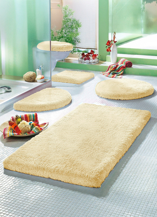 Badgarnituren - Mesana Badgarnitur mit rutschhemmender Rückseite, in Größe 100 (Vorleger halbrund, 50/ 80 cm) bis 112 (Deckelbezug, 47/ 50 cm), in Farbe BRAUN Ansicht 8