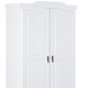 Schlafzimmerschränke - Kleiderschrank aus massiver Kiefer, in Farbe WEISS, in Ausführung Schrank, 2-türig – Farbe WEISS – Ansicht 2