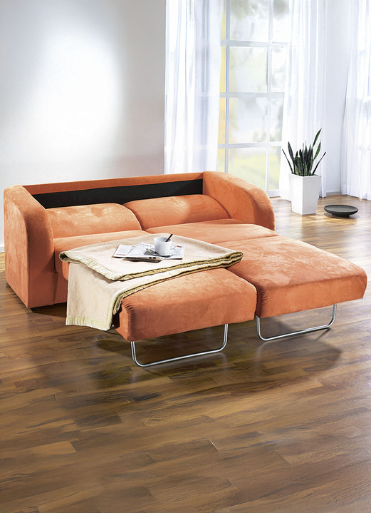 Schlafsofas - Funktionssofa mit pflegeleichtem Microfaser-Bezugsstoff Ansicht 7 Schlafsofas - Funktionssofa mit pflegeleichtem Microfaser-Bezugsstoff, in Farbe BORDEAUX Ansicht 7