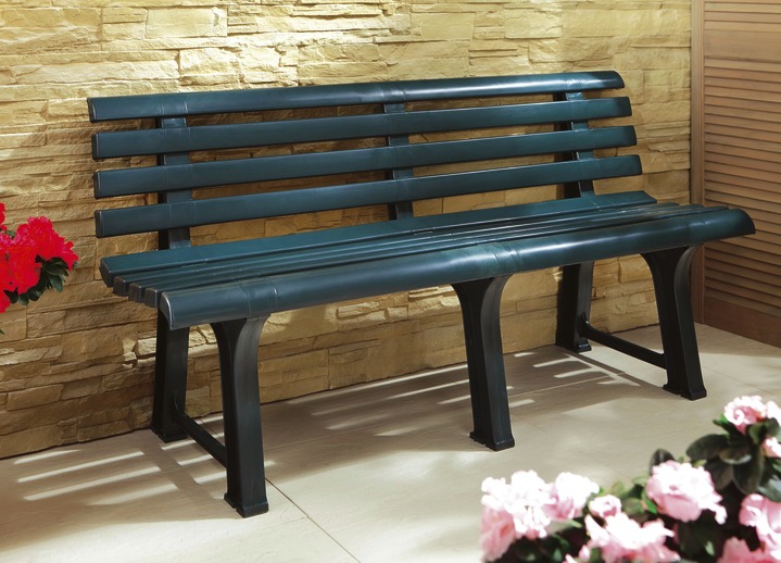 Gartenmöbel - Gemütliche Gartenbank, in Farbe WEISS Ansicht 3