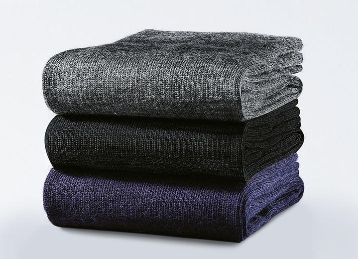 Kompressionsstrümpfe - Dreierpack Stützkniestrümpfe, in Größe 1 (36–38) bis 4 (45–47), in Farbe MARINE, in Ausführung mit Baumwolle Ansicht 2