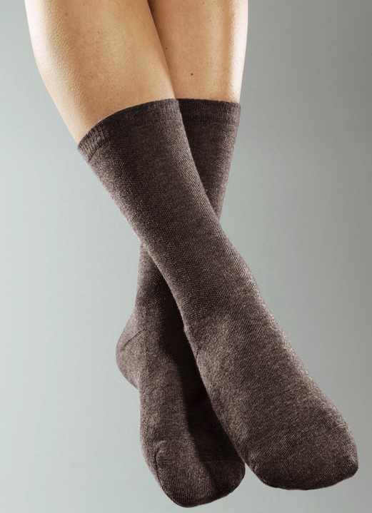 Strümpfe - 6 Paar Wohlfühl-Socken, in Größe 1 (35-38) bis 4 (47-49), in Farbe MARINE, in Ausführung Damen Ansicht 1