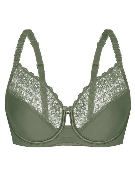 Damenmode - Sassa Zweierpack Bügel-BH, in Größe 075 bis 100, in Cup B, in Farbe 1X OLIV, 1X WEISS Ansicht 2