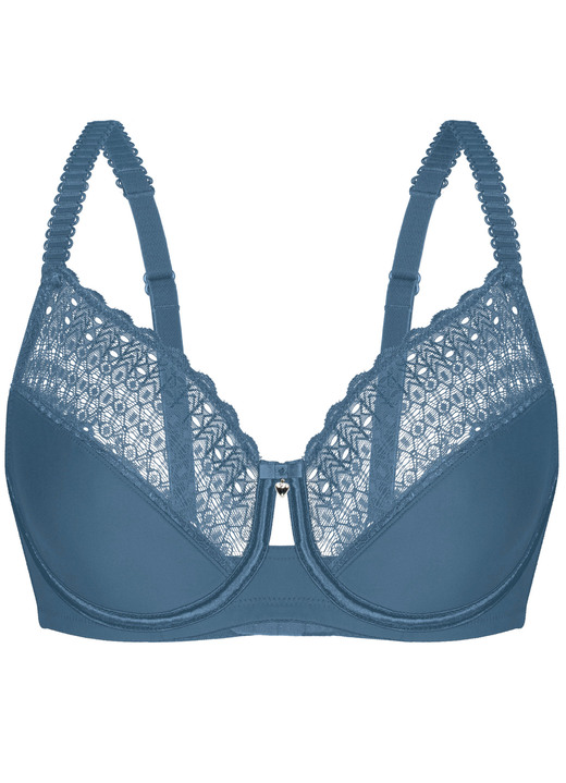 BHs - Sassa Zweierpack Bügel-BH, in Größe 075 bis 100, in Cup B, in Farbe 1X INDIGO, 1X WEISS Ansicht 3
