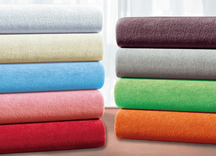 Spannbetttücher - Atmungsaktive Spannbetttücher in Microfaser-Quailtät, in Größe 133 (2x 100/200 cm) bis 138 (1x 180/200 cm), in Farbe WEISS Ansicht 2