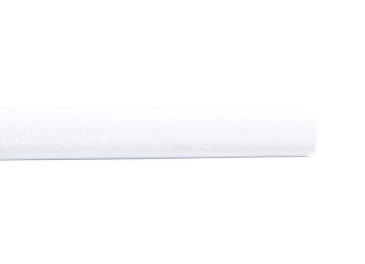 Spannbetttücher - Kuschelweiche Spannbetttücher aus hochwertigem Nicki-Velours, in Größe 133 (Spannbetttuch, 90–100/200 cm) bis 138 (Spannbetttuch, 180–200/200 cm), in Farbe WEISS Ansicht 1