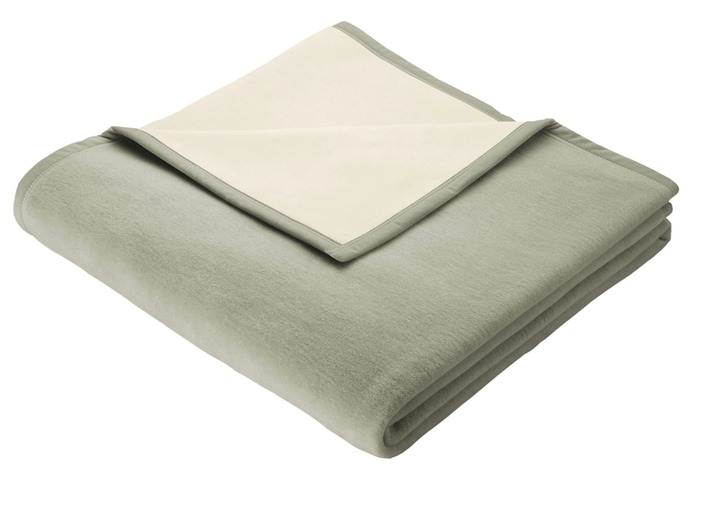 Decken - Schlafdecke von Bocasa mit Veloursbandeinfassung Ansicht 6 Decken - Schlafdecke von Bocasa mit Veloursbandeinfassung, in Größe 225 (150x200 cm) bis 295 (220x240 cm), in Farbe GRÜN Ansicht 6