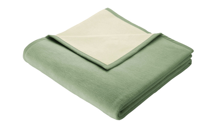 Decken - Schlafdecke von Bocasa mit Veloursbandeinfassung Ansicht 2 Decken - Schlafdecke von Bocasa mit Veloursbandeinfassung, in Größe 225 (150x200 cm) bis 295 (220x240 cm), in Farbe GRÜN Ansicht 2