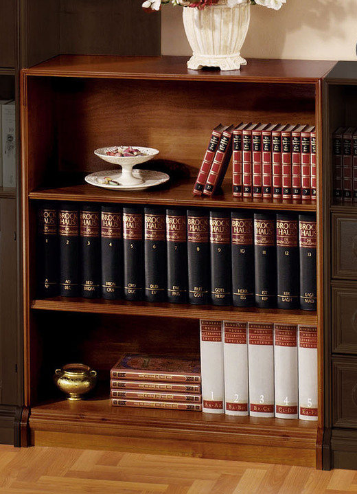 Wohnwände - Teilmassive Möbelserie mit Echtholzfurnier, in Farbe KIRSCHBAUM, in Ausführung Regal, schmal Ansicht 9