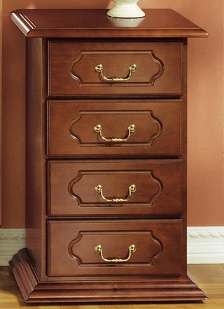 Büromöbel - Roll-Kommode mit Echtholzfurnier, in Farbe KIRSCHBAUM