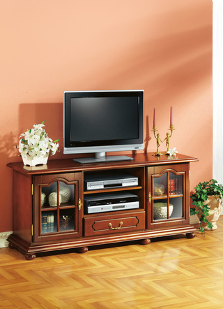 Hifi- &  TV-Möbel - TV-Longboard mit Echtholzfurnier, in Farbe NUSSBAUM