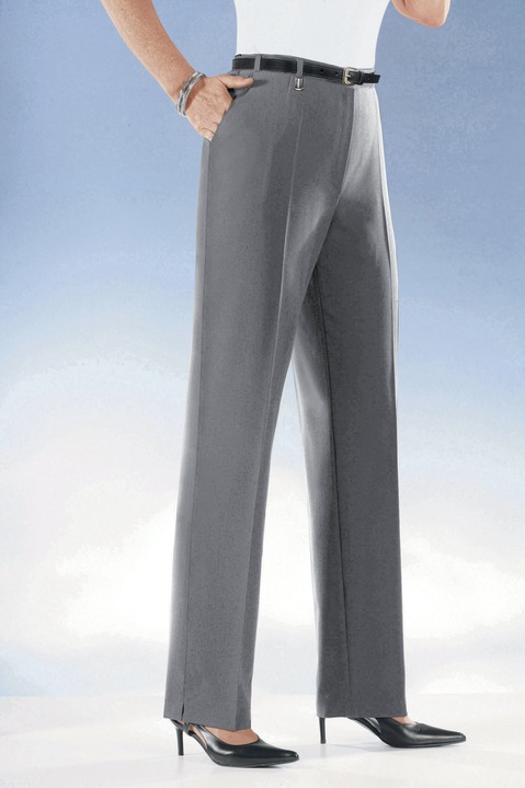 Hosen - Komforthose mit Dehnbundeinsätzen in 6 Farben Ansicht 4 Hosen - Komforthose mit Dehnbundeinsätzen in 6 Farben, in Größe 019 bis 096, in Farbe ANTHRAZIT MEL. Ansicht 4