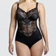 Korseletts - Miss Mary Hosenkorselett mit Elastikspitzeneinsätzen – Farbe SCHWARZ – Ansicht 1 Korseletts - Miss Mary Hosenkorselett mit Elastikspitzeneinsätzen, in Größe 075 bis 105, in Cup B, in Farbe WEISS – Farbe SCHWARZ – Ansicht 1