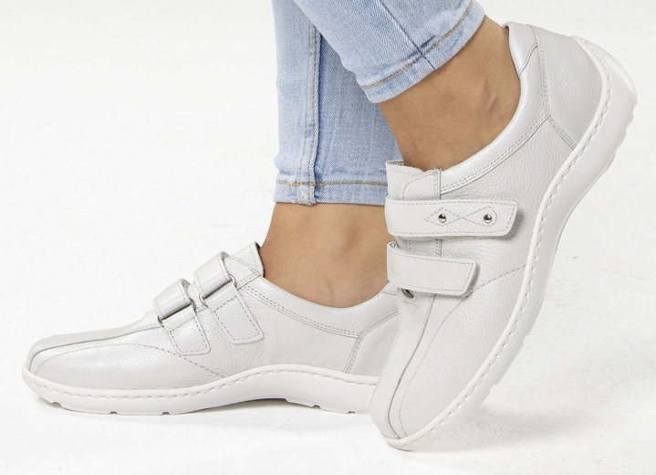 Komfortschuhe - Waldläufer, bequeme Damen-Slipper, Weite H, mit herausnehmbarem Fußbett, in Größe 3 1/2 bis 8, in Farbe SCHWARZ-BUNT Ansicht 11