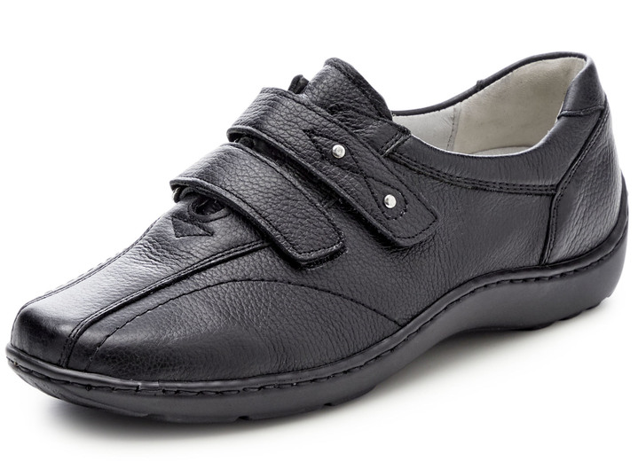 Komfortschuhe - Waldläufer, bequeme Damen-Slipper, Weite H, mit herausnehmbarem Fußbett, in Größe 3 1/2 bis 8, in Farbe WEISS-BUNT Ansicht 25