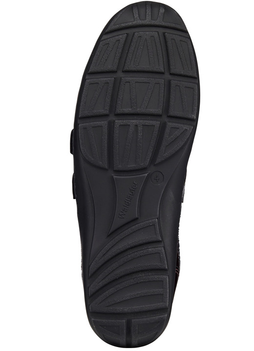 Komfortschuhe - Waldläufer, bequeme Damen-Slipper, Weite H, mit herausnehmbarem Fußbett, in Größe 3 1/2 bis 8, in Farbe DUNKELBLAU Ansicht 17