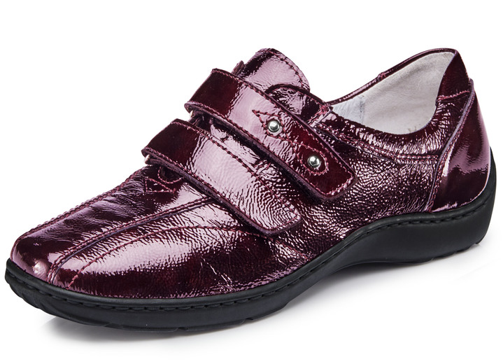 Komfortschuhe - Waldläufer Slipper mit handangenähter Sohle, in Größe 3 1/2 bis 8, in Farbe BURGUND Ansicht 1