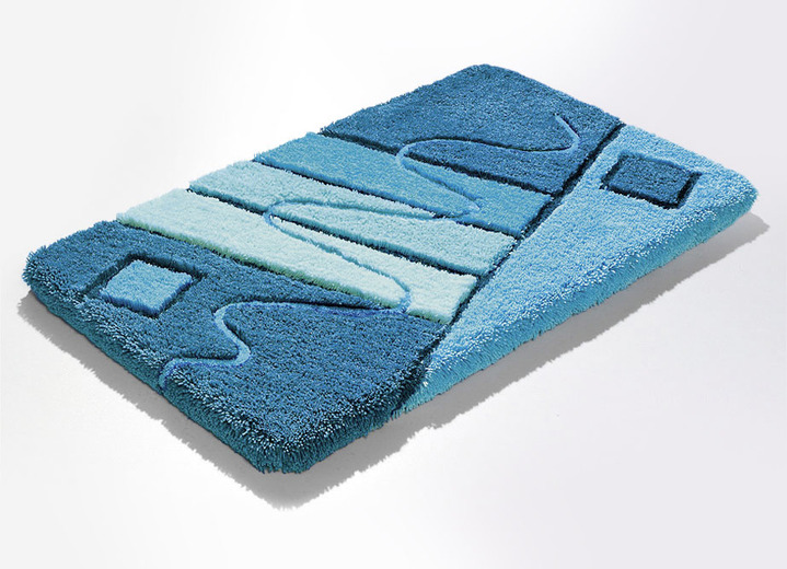 Badgarnituren - Handgearbeitete Badgarnitur in harmonischen Farbtönen Ansicht 4 Badgarnituren - Handgearbeitete Badgarnitur in harmonischen Farbtönen, in Größe 100 (Vorleger halbrund, 50/ 80 cm) bis 112 (WC-Deckelbezug, 47/ 50 cm), in Farbe LILA Ansicht 4