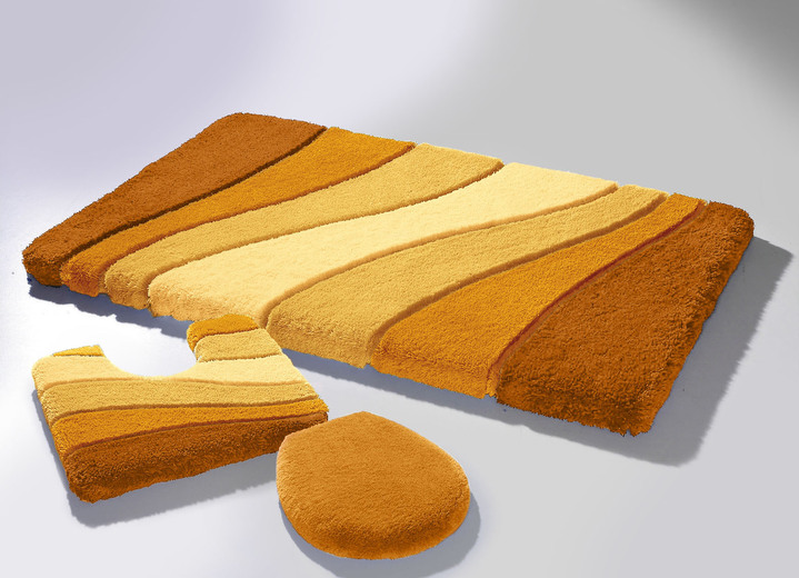 Badgarnituren - Barfußweiche Badgarnitur aus dem Traditionshaus Meusch, in Größe 100 (Vorleger, 55/65 cm) bis 112 (WC-Deckelbezug mit Kordel), in Farbe TAUPE Ansicht 5