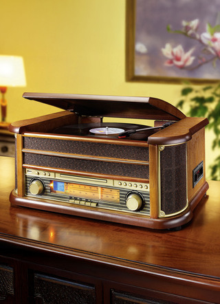 Nostalgie-Stereoanlage mit MP3-Direktaufnahmefunktion