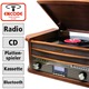 Nostalgie - DAB-Nostalgie-Stereoanlage im Echtholzgehäuse – Farbe BRAUN – Ansicht 1 Nostalgie - DAB-Nostalgie-Stereoanlage im Echtholzgehäuse, in Farbe BRAUN – Farbe BRAUN – Ansicht 1