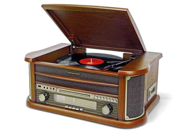 Technik - Nostalgie-Stereoanlage mit MP3-Direktaufnahmefunktion Ansicht 3 Technik - Nostalgie-Stereoanlage mit MP3-Direktaufnahmefunktion, in Farbe SCHWARZ Ansicht 3