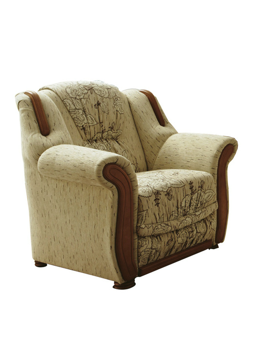 Polstermöbel - Polstermöbel mit Federkernpolsterung , in Farbe BEIGE, in Ausführung Sessel Ansicht 1