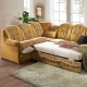Polstermöbel - Polsterecke mit Bettfunktion und Bettkasten – Farbe GOLD – Ansicht 2 Polstermöbel - Polsterecke mit Bettfunktion und Bettkasten, in Farbe GOLD – Farbe GOLD – Ansicht 2