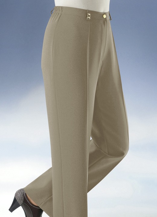 Hosen - Hose mit weiterem Bundumfang in 9 Farben Ansicht 4 Hosen - Hose mit weiterem Bundumfang in 9 Farben, in Größe 019 bis 245, in Farbe DUNKELGRAU Ansicht 4