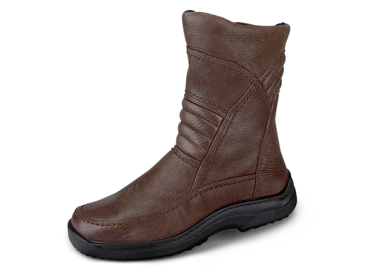 Stiefeletten - Stiefel mit Lammfellfutter, in Größe 040 bis 047, in Farbe MARONE Ansicht 1