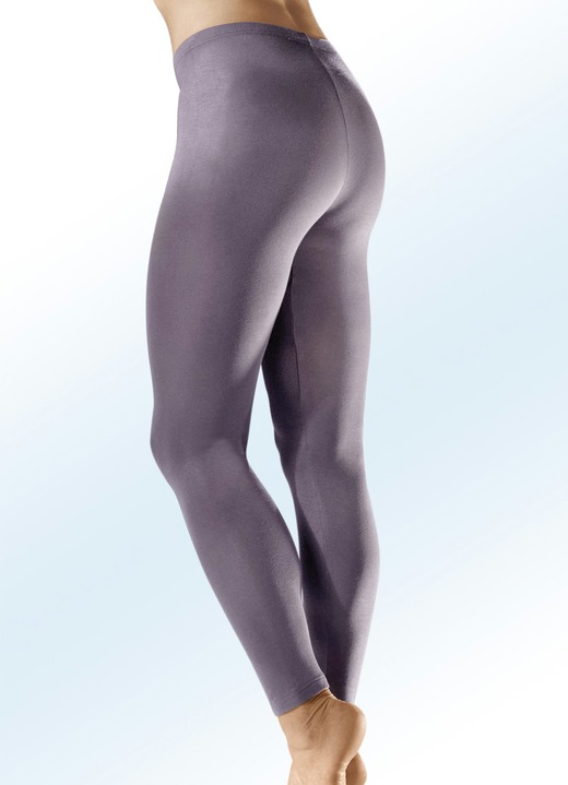 - Zweierpack Leggings mit Gummizug, in Größe 3XL (56/58) bis XXL (52/54), in Farbe 1X MAUVE, 1X SCHWARZ