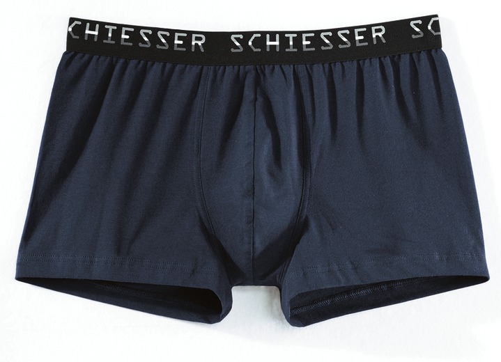 - Schiesser Dreierpack Pants mit Elastikbund, in Größe 004 bis 009, in Farbe 3X MARINE