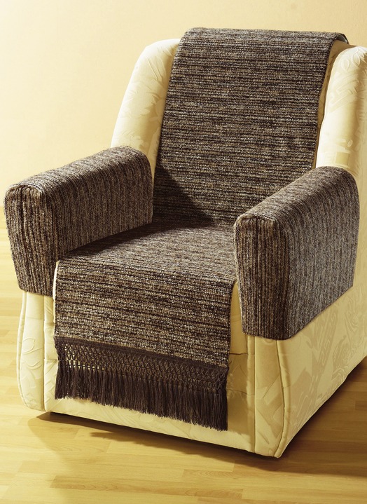 Sessel- & Sofaüberwürfe - Sessel- und Armlehnenschoner, in Größe 101 (Sesselschoner, 40x175 cm) bis 905 (2er-Set Kissenhüllen, 40x40 cm), in Farbe TERRA Ansicht 1