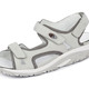 Komfortschuhe - Waldläufer, sportliche Damen-Sandalen, Weite H, mit herausnehmbarem Fußbett, in Größe 3 1/2 bis 8, in Farbe MARINE-BEIGE
