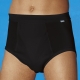 Inkontinenz - Herren Inkontinenz-Slip, in Größe 005 bis 011, in Farbe SCHWARZ, in Ausführung Herren-Slip – Farbe SCHWARZ – Ansicht 1