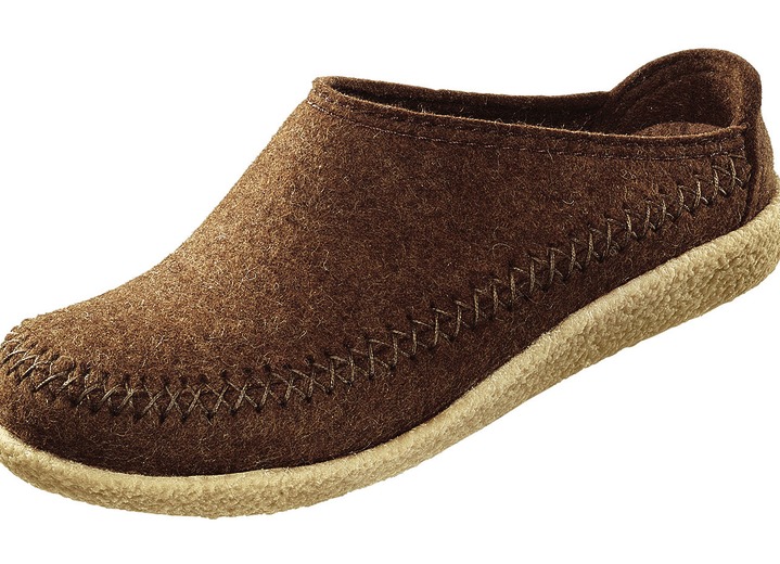 Hausschuhe - Haflinger Hausschuh aus Wollfilz Ansicht 3 Hausschuhe - Haflinger Hausschuh aus Wollfilz, in Größe 037 bis 046, in Farbe BLAU Ansicht 3