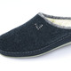Hausschuhe - Atmungsaktive Damen-Hausschuhe, mit Schurwolle, in Größe 036 bis 043, in Farbe DUNKELBLAU-HELLGRAU – Farbe DUNKELBLAU-HELLGRAU – Ansicht 1