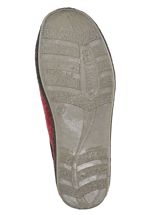 Hausschuhe - Atmungsaktive Damen-Hausschuhe, mit Schurwolle, in Größe 036 bis 043, in Farbe DUNKELBLAU-HELLGRAU Ansicht 4