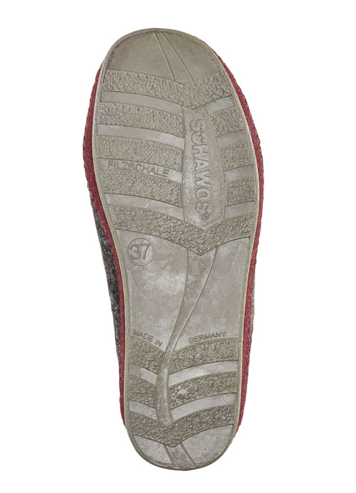 Hausschuhe - Atmungsaktive Damen-Hausschuhe, mit Schurwolle, in Größe 036 bis 043, in Farbe DUNKELBLAU-HELLGRAU Ansicht 7