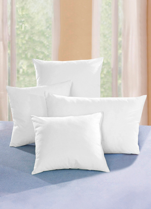 Wohnaccessoires - Kissenfüllung mit Federfüllung, in Größe 105 (Kissen 40x40 cm) bis 110 (Kissen 50x50 cm), in Farbe CREME Ansicht 2