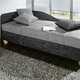 Schlafsofas - Komfort-Studioliege auf massiven Holzfüßen – Farbe ANTHRAZIT-HELLGRAU – Ansicht 1 Schlafsofas - Komfort-Studioliege auf massiven Holzfüßen, in Farbe SCHWARZ-ROT, in Ausführung ohne Kissen – Farbe ANTHRAZIT-HELLGRAU – Ansicht 1