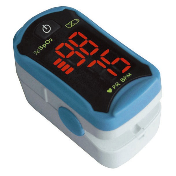 Blutdruckmessgeräte - Fingerpuls-Oximeter zum schnellen Ermitteln der Sauerstoffsättigung, in Farbe WEISS Ansicht 1