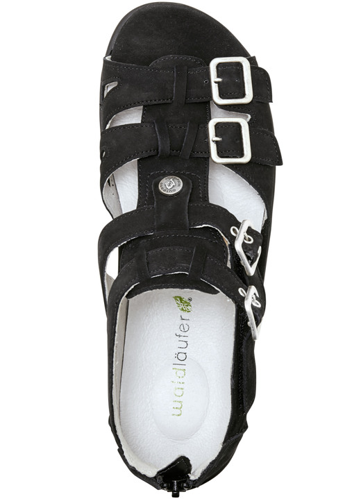 Komfortschuhe - Waldläufer Sandale mit verstellbaren Riemchen, in Größe 4 1/2 bis 9, in Farbe SCHWARZ Ansicht 3