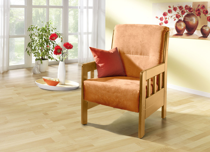 Polstermöbel - Sessel aus massiver Kiefer, in Farbe TERRA, in Ausführung Sessel Ansicht 1