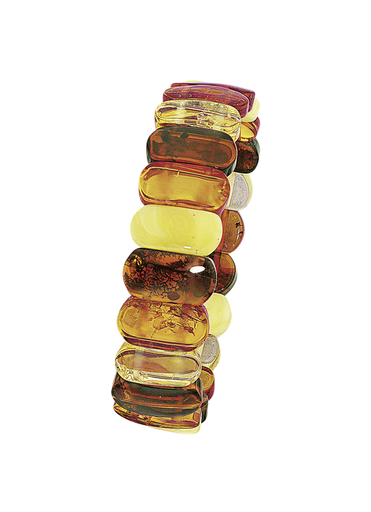 Damen-Modeschmuck - Armband, echte bunte Naturbernsteine, in Farbe  Ansicht 2