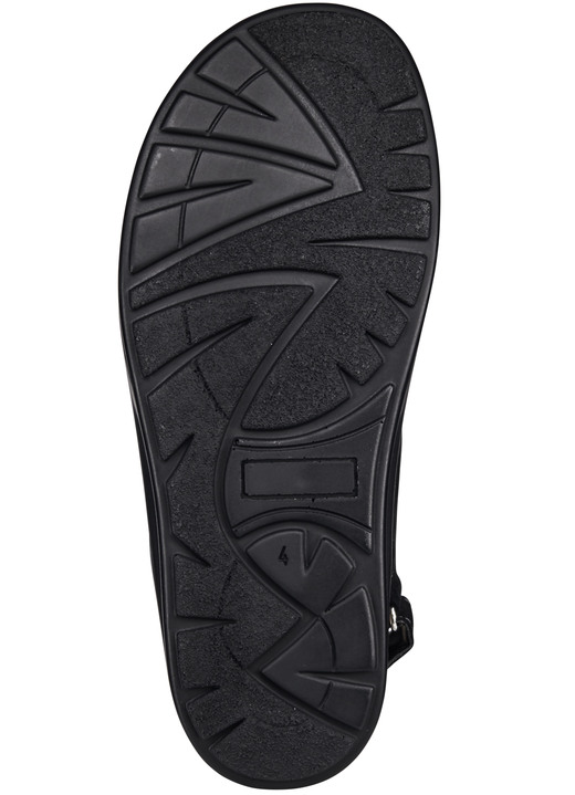 Komfortschuhe - Waldläufer, bequeme Damen-Sandalen, Weite H, mit herausnehmbarem Fußbett, in Größe 3 1/2 bis 8, in Farbe SCHWARZ Ansicht 3