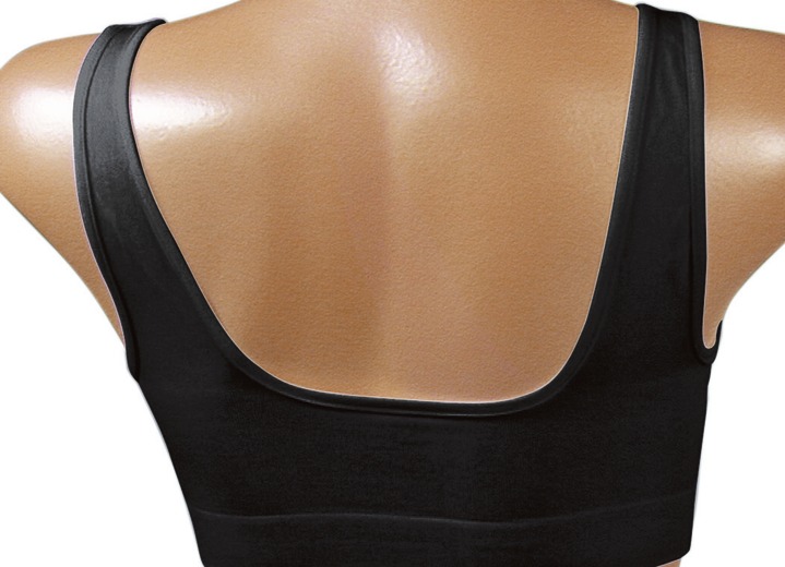 Aktiv- und Sportmode - Ahh Bra, 3er-Bustier-Set Ansicht 4 Aktiv- und Sportmode - Ahh Bra, 3er-Bustier-Set, in Größe 3XL bis XXL, in Farbe WEISS BEIGE SCHWARZ Ansicht 4