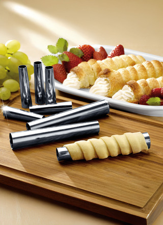 Backen - Schillerlocken-Formen-Set, 10-teilig, in Farbe SILBERFARBEN – Farbe SILBERFARBEN – Ansicht 